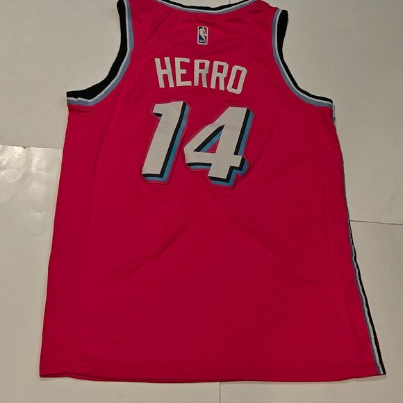 Nike Miami Heat Tyler Herro Vice City Edition Jersey NBA Swingman Pink Size 48 - Picture 11 of 15